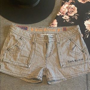 Rock Revival pinstripe shorts